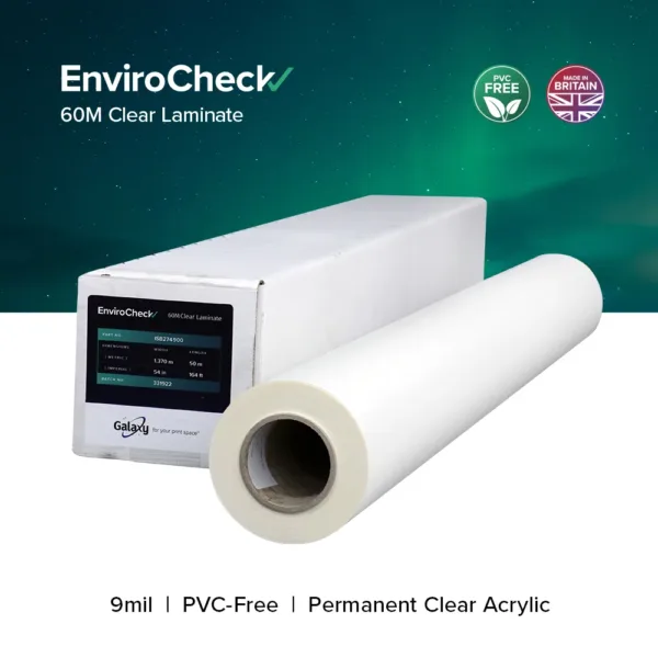Galaxy EnviroCheck 60M Clear Laminate, Matte, 54in x 164ft