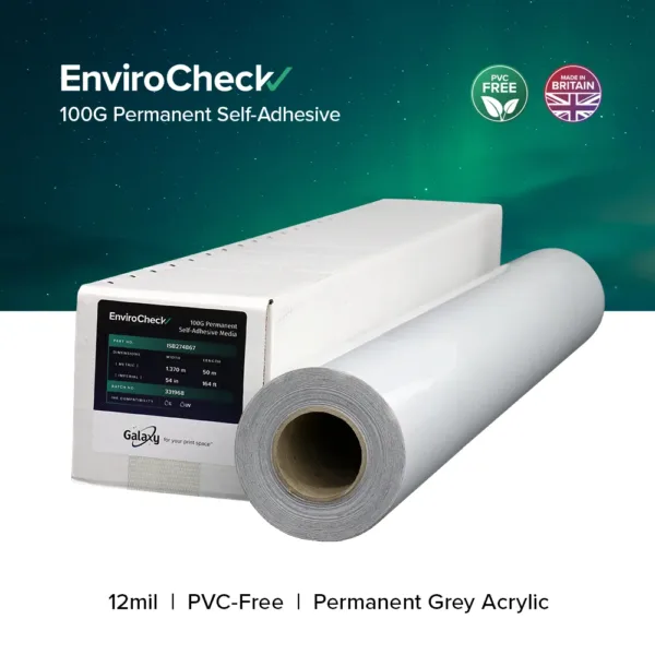 Galaxy EnviroCheck 100G Permanent Self-Adhesive, Gloss, 54in x 164ft