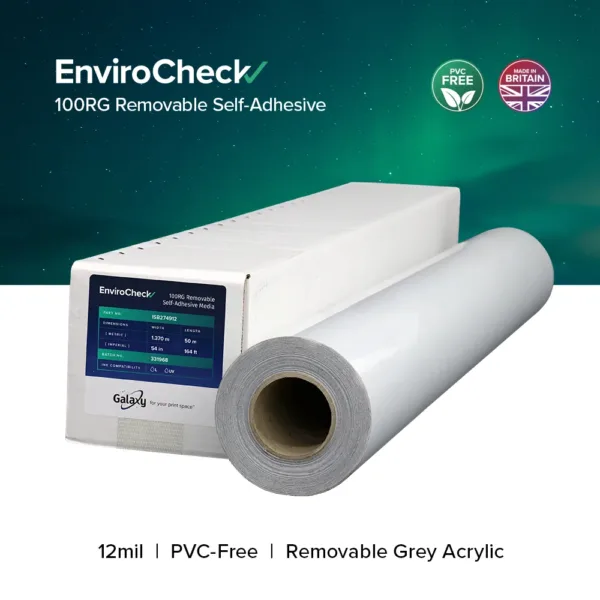 Galaxy EnviroCheck 100RG Removable Self-Adhesive, Gloss, 54in x 164ft
